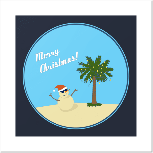 Merry Christmas! beach Wall Art by candhdesigns